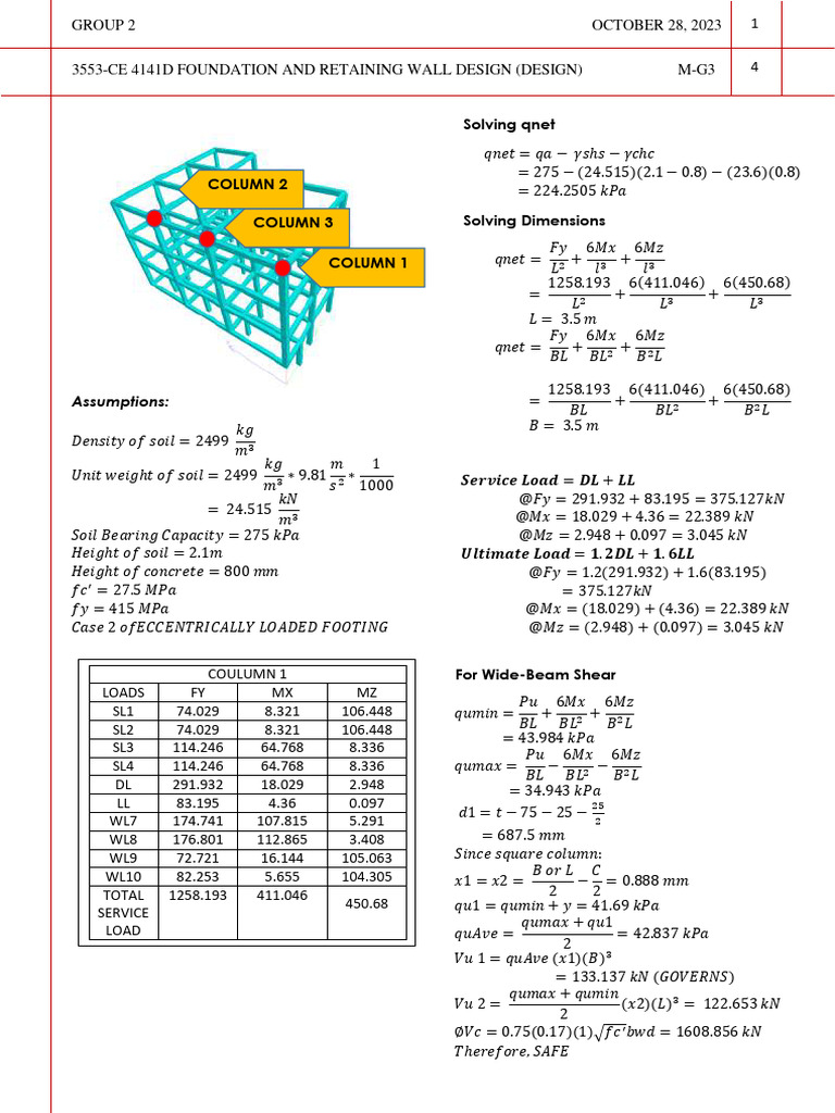Foundation and Retaining Wall Design | PDF | Geotechnical Engineering ...