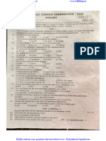 10th English Half Yearly Exam 2022 Original Question Paper Thiruvannamalai District PDF Download