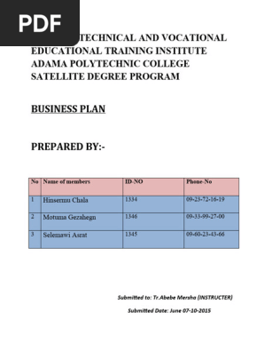 business plan