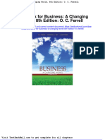 Test Bank For Business A Changing World 8th Edition o C Ferrell
