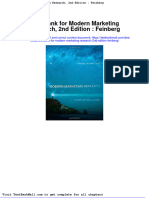 Test Bank For Modern Marketing Research 2nd Edition Feinberg