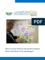 How To Set Up 501-C-3 Non-Profit in United States