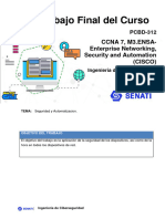 Trabajo Final Del Curso: Ccna 7, M3.Ensa-Enterprise Networking, Security and Automation (Cisco)