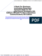 Test Bank For Business Communication Essentials Fundamental Skills For The Mobile Digital Social Workplace 8th Edition Whats New in Business Communication 8th Edition