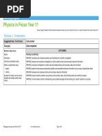 Physics in Focus Year 11 Teaching - Program