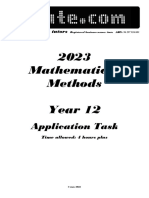 Mathematical Methods Year 12 Application Task