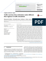 Traffic Recovery Time Estimation Under Different Flow Regimes in Traffic Simulation