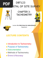 DBT123 Chapter 4 - Tacheometry Survey