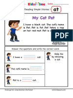 Kindergarten at Word Family Comprehension Worksheet 3