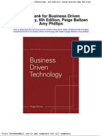 Test Bank For Business Driven Technology 6th Edition Paige Baltzan Amy Phillips