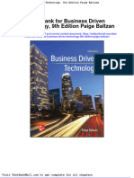 Test Bank For Business Driven Technology 9th Edition Paige Baltzan