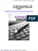 Test Bank For Business English 13th Edition Mary Ellen Guffey Carolyn M Seefer