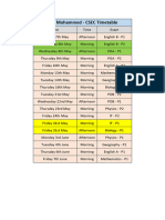 CSEC Time Table