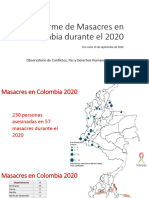 Masacres en Colombia 2020 INDEPAZ