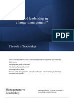 Week 6 - Leadership of Change Management
