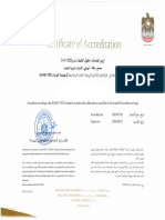 ENAS Calibration Accreditation Certificate