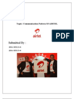 Submitted By:: Topic: Communication Pattern of AIRTEL