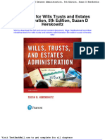 Test Bank For Wills Trusts and Estates Administration 5th Edition Suzan D Herskowitz