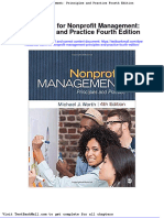 Test Bank For Nonprofit Management Principles and Practice Fourth Edition