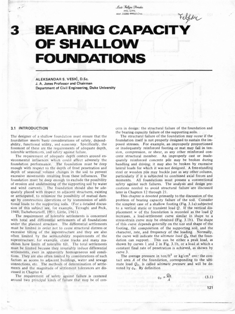 Bearing Capacity of Shallow Foundations | PDF | Foundation (Engineering ...