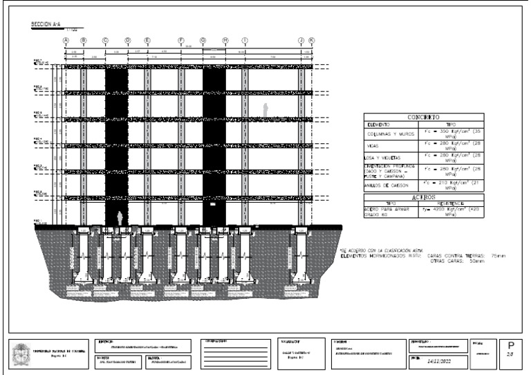 Cimentacion Profunda - Caisson Plano 2 | PDF | Ingeniería estructural ...
