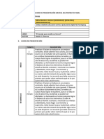 Esquema o Guion de Presentación Grupal Del Proyecto Final