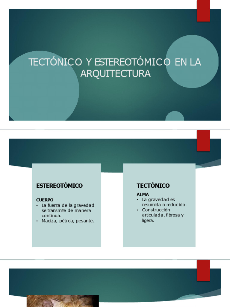 Tectónico y Estereotómico en La Arquitectura | PDF