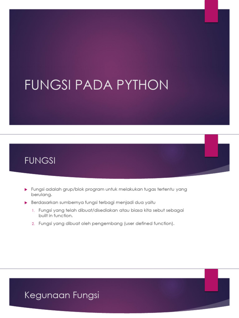 Fungsi Pada Python | PDF