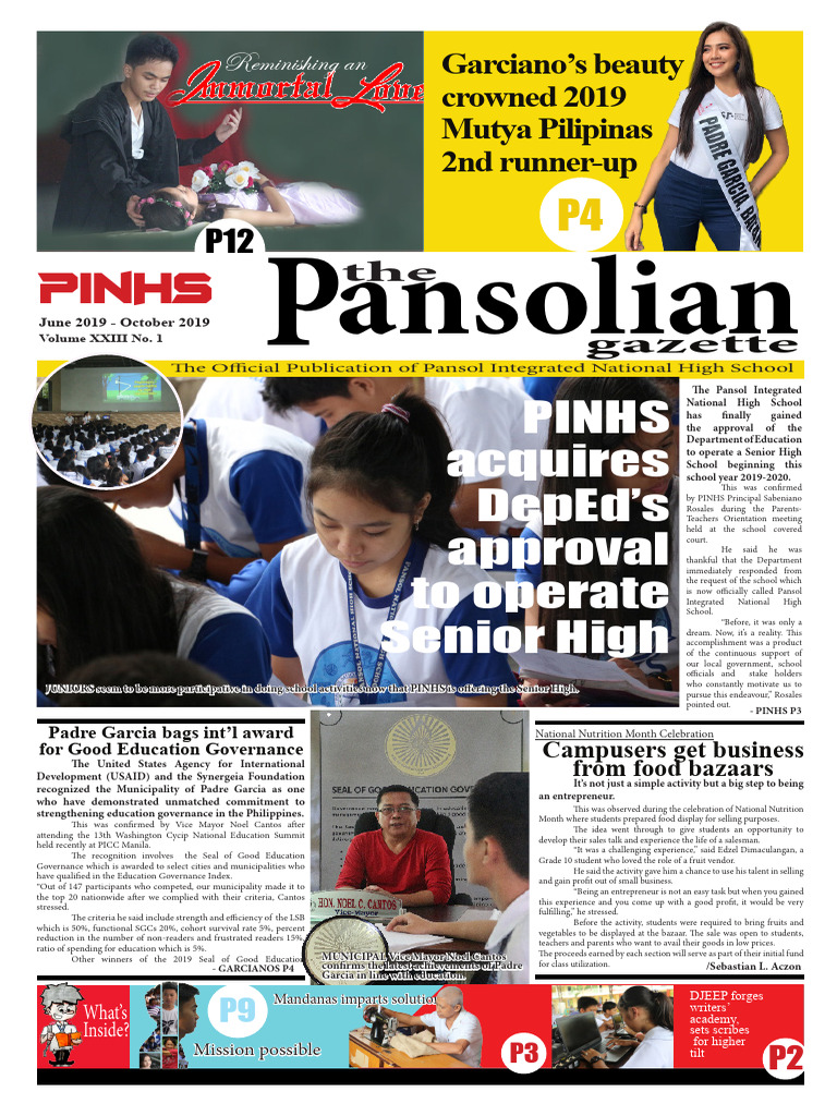 PINHS Senior High School Approval News | PDF