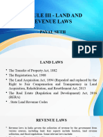 Module III - Land and Revenue Laws