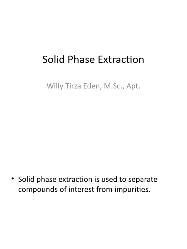 Solid Phase Extraction PDF