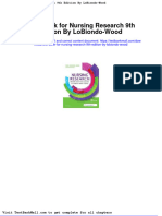 Test Bank For Nursing Research 9th Edition by Lobiondo Wood