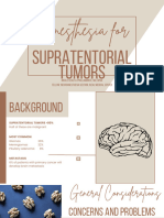 Anesthesia For Supratentorial Tumors