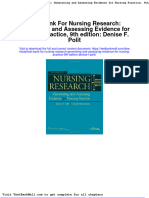 Test Bank For Nursing Research Generating and Assessing Evidence For Nursing Practice 9th Edition Denise F Polit