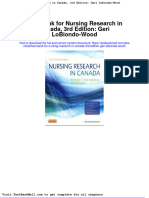 Test Bank For Nursing Research in Canada 3rd Edition Geri Lobiondo Wood