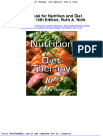 Test Bank For Nutrition and Diet Therapy 10th Edition Ruth A Roth
