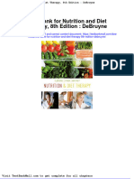 Test Bank For Nutrition and Diet Therapy 8th Edition Debruyne