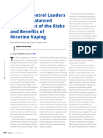 Dockrell Newton 2021 Tobacco Control Leaders Call For A Balanced Assessment of The Risks and Benefits of Nicotine Vaping