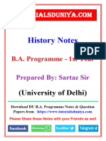 BA Programme History Notes - TutorialsDuniya