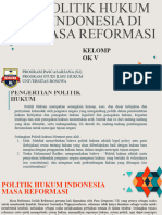 Politik Hukum Masa Reformasi