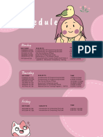 Pink Minimalist Cute Weekly Schedule Planner