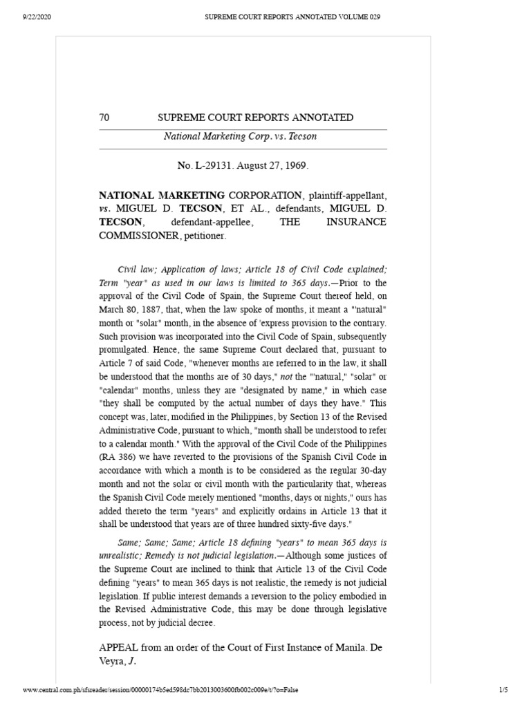 National marketing corp vs tecson 29 scra 70 pdf statute of