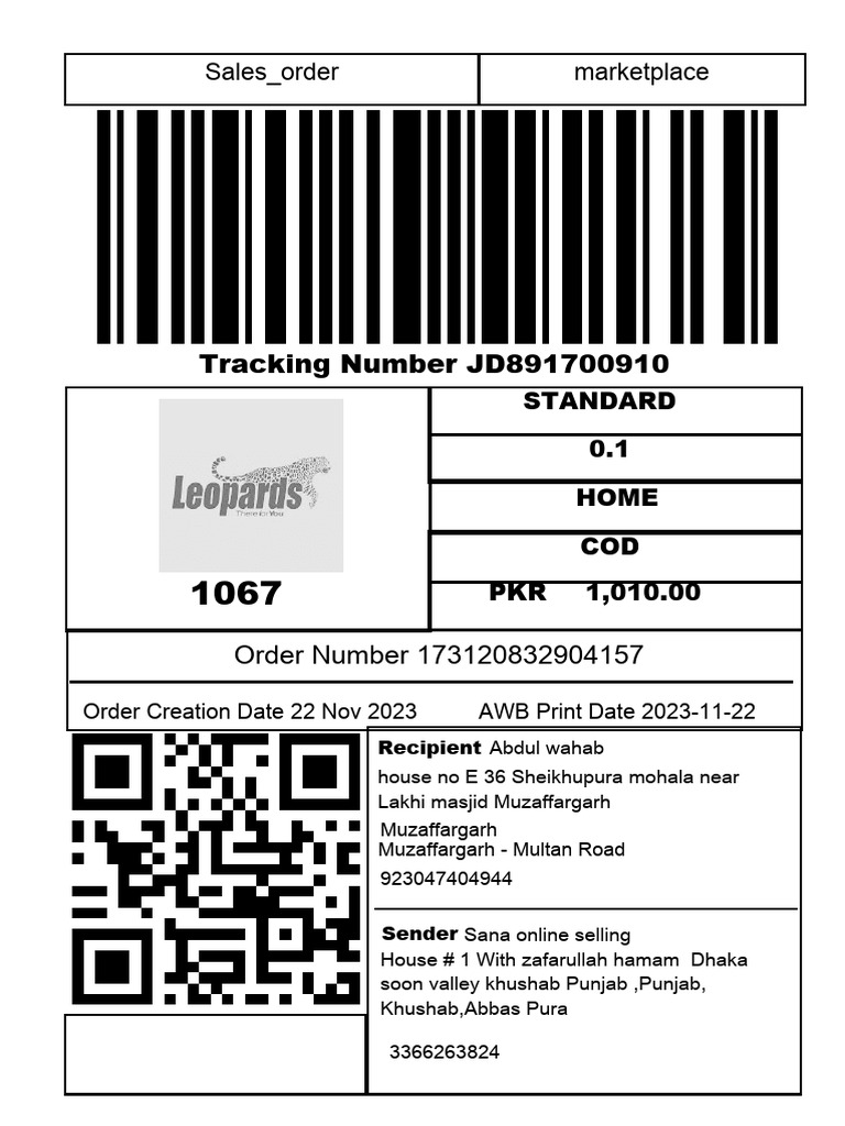 Tracking number jd891700910 sales order marketplace pdf