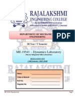 ME 19541 - Dynamics Lab Manual