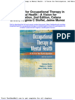 Test Bank For Occupational Therapy in Mental Health A Vision For Participation 2nd Edition Catana Brown Virginia C Stoffel Jaime Munoz