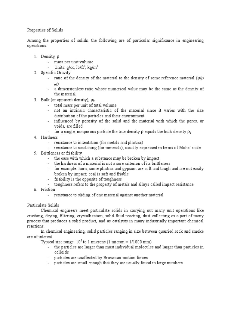 Properties of solids pdf solid particle