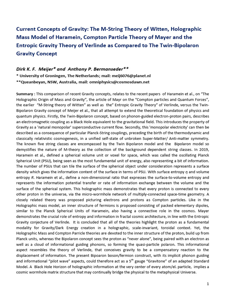 Current Concepts of Gravity The M String | PDF | Quantum Mechanics ...