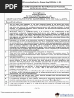 CBSE Class 12 Informatics Practice Answer Key 2023 Set 4 90