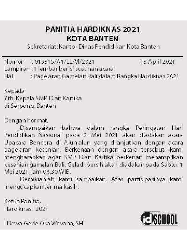 Tugas Bahasa Indonesia Surat Dinas | PDF