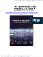 Test Bank For Operations and Supply Chain Management 16th Edition F Robert Jacobs Richard Chase